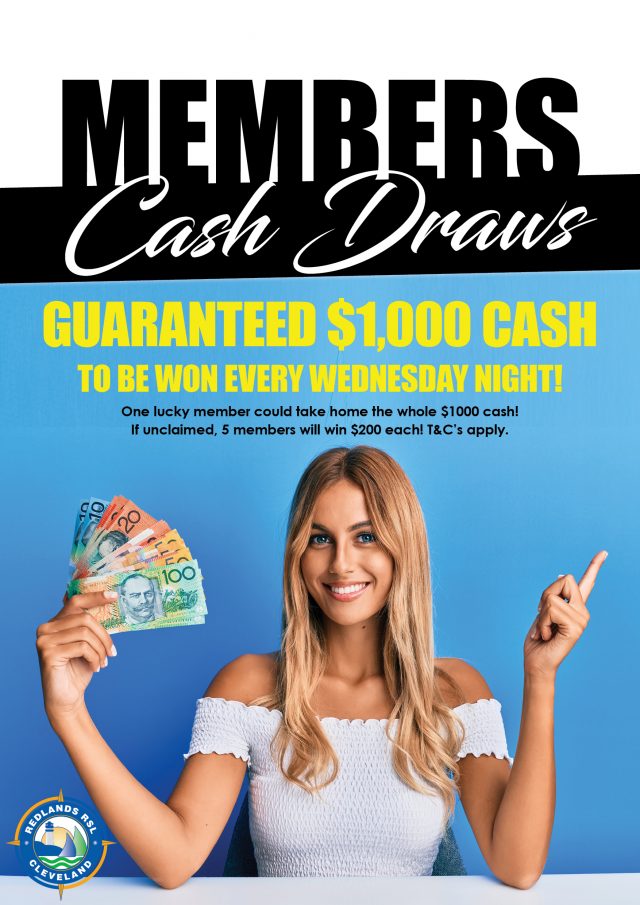 MEMBERS CASH DRAWS