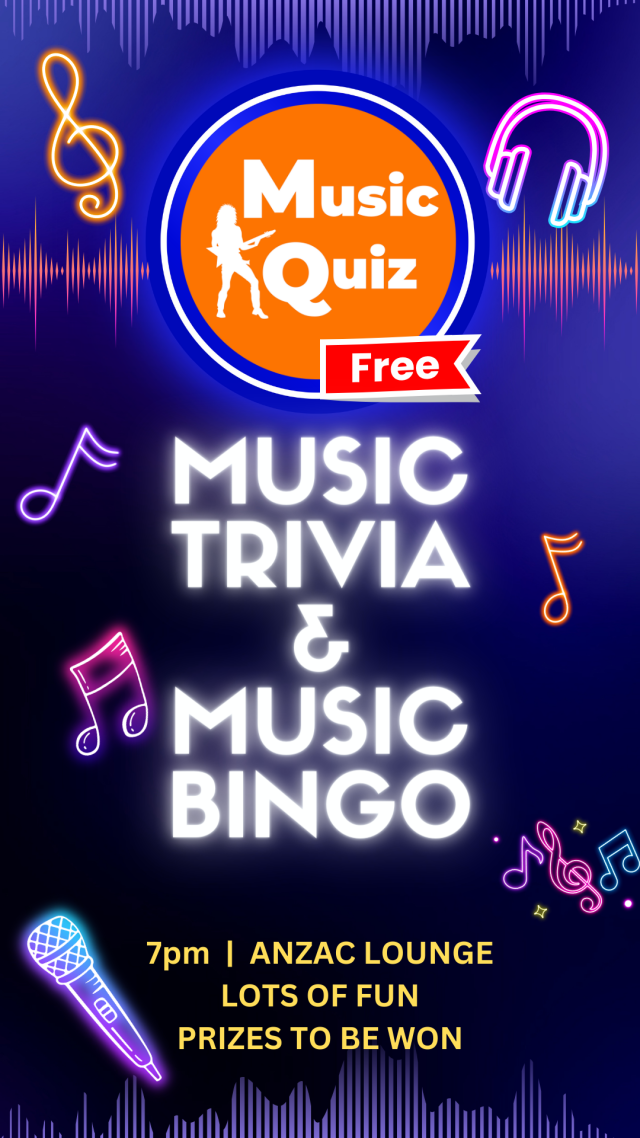 MUSIC TRIVIA & MUSIC BINGO