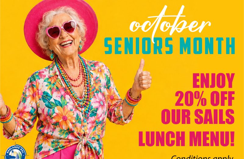 Seniors Month – 20% off Sails Lunch Menu