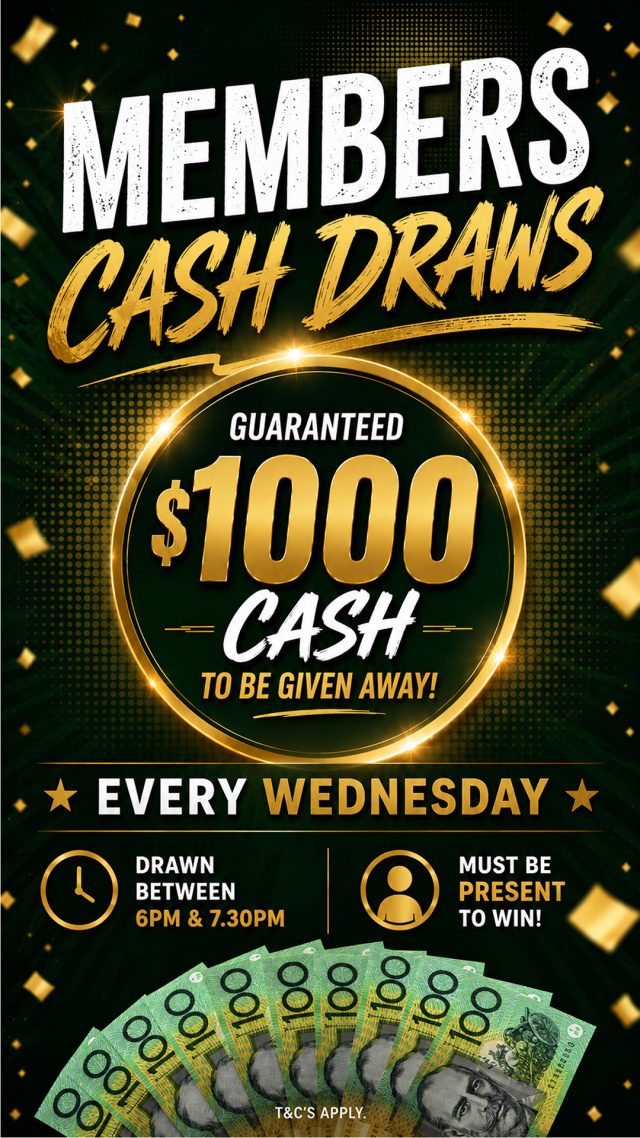 MEMBERS CASH DRAWS